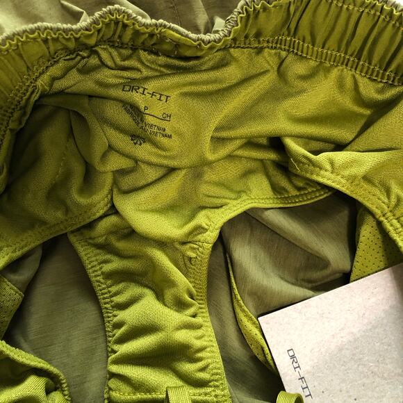 Nike Women's Small Dri-Fit Pull-On Athletic Shorts Olive Green NWT Workout Ready - Picture 7 of 7